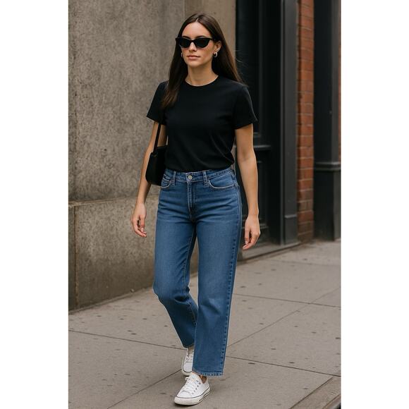 3 for $9 Buffalo David Bitton Jeans Alyssa High Rise Strait Leg Strech Denim 12 - Picture 1 of 6